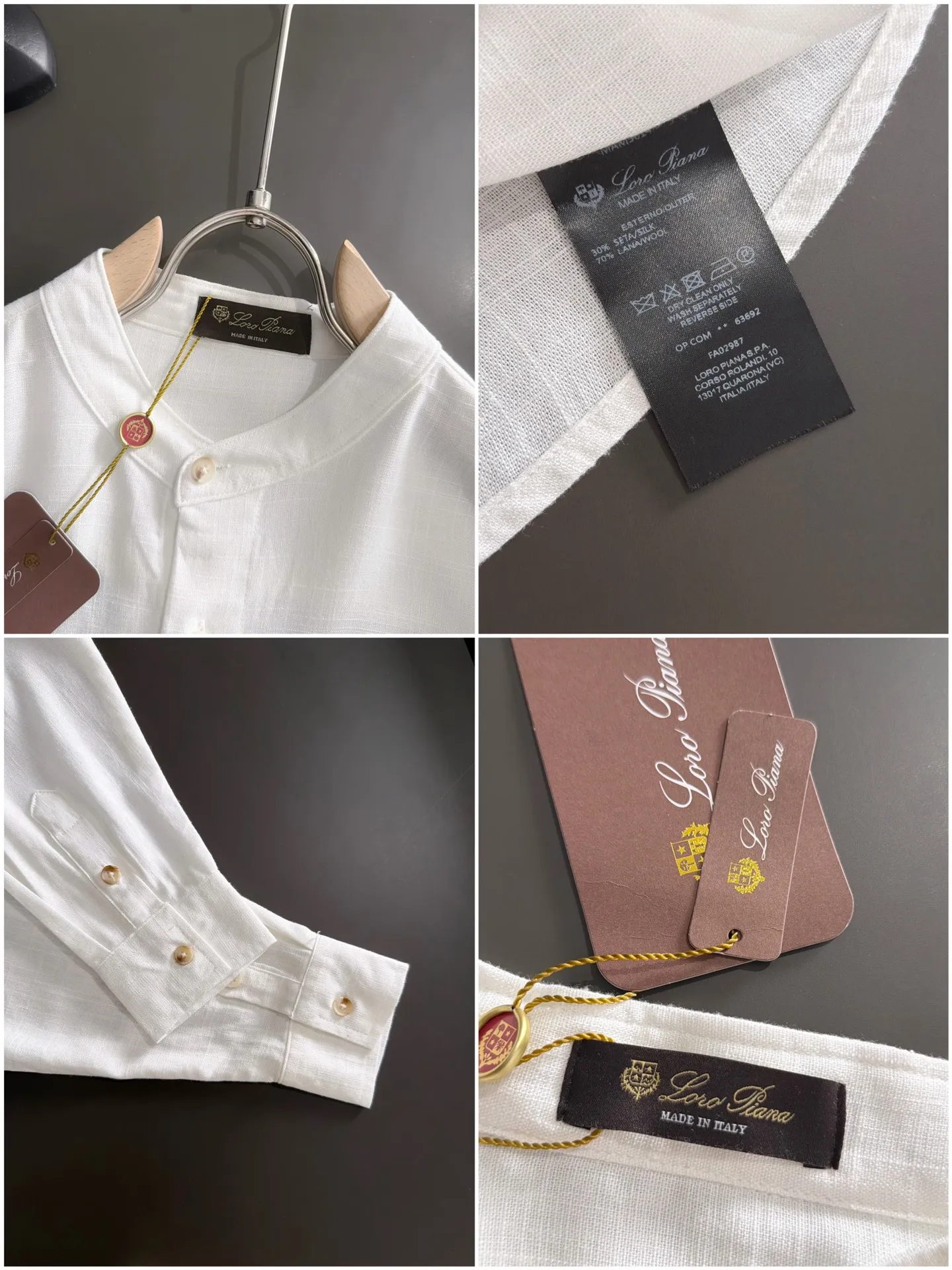 Next day shipment LP high quality Loro Piana 26ss autumn and winter New Arrival linen shirt set Made of one-on-one combed cotton yarn knitted linen fabrics, no pressure in and out of the counter Exclusive control of raw materials It feels substantial when weighed, and the upper body is more textured than ordinary T-shirts. This texture can cope with the weather easily and is suitable for both hot and cold! Loose fit design, looks noble. The only correct version is available Size: M to XXXL